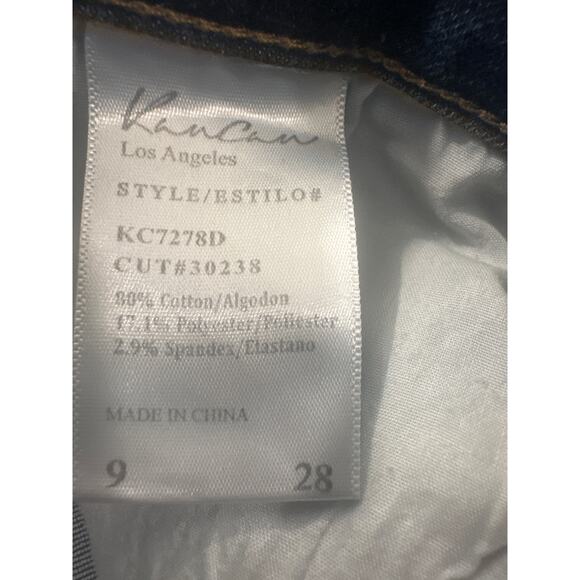 Kancan Mid rise skinny jean size 9 28 ankle dark wash casual - Picture 7 of 7